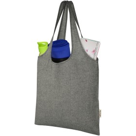 Sac shopping Pheebs tendance en coton recyclé de 150 g/m²Couleur:Noir chiné