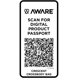 Sac bandoulière recyclé Crescent 500 g/m² Aware™Couleur:Blanc