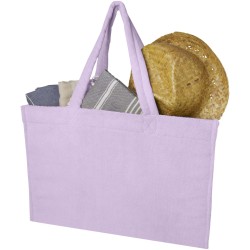 Sac shopping Siam en tissu éponge recyclé GRS de 13 LCouleur:Lilas