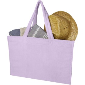 Sac shopping Siam en tissu éponge recyclé GRS de 13 LCouleur:Lilas