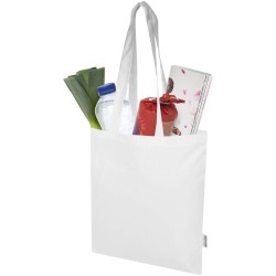 Sac shopping Madras Blend en coton recyclé GRS 140 g/m²Couleur:Blanc