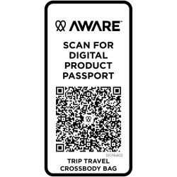 Sac bandoulière de voyage Trip Aware™ de 1 L en matériaux recyclésCouleur:Blanc cassé