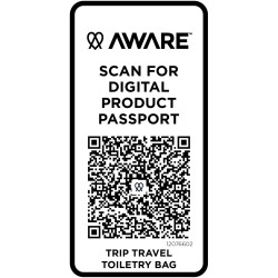 Sac de toilette de voyage Trip Aware™ de 6 L en matériaux recyclésCouleur:Blanc cassé
