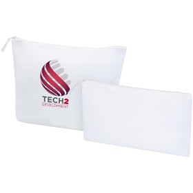 Set de trousses de toilette recyclées GRS SwiftCouleur:Blanc