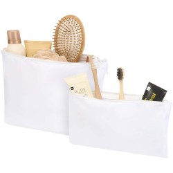 Set de trousses de toilette recyclées GRS SwiftCouleur:Blanc