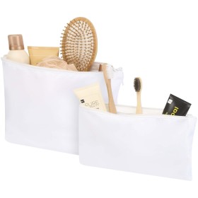 Set de trousses de toilette recyclées GRS SwiftCouleur:Blanc