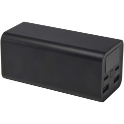 Batterie de secours Acamar de 20 000 mAh et 70 W en aluminium recyclé pour ordinateur portableCouleur:Noir