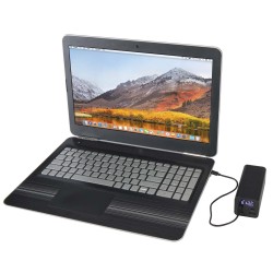 Batterie de secours Acamar de 20 000 mAh et 70 W en aluminium recyclé pour ordinateur portableCouleur:Noir