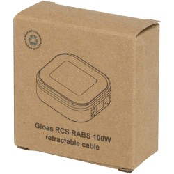 Câble rétractable 5 en 1 Gloas en matériaux recyclés pour synchronisation de données et charge rapide de 100 W avec kit d’outils