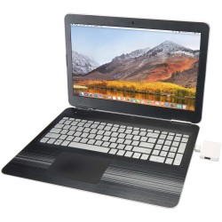 Hub USB 4 ports Gaia avec sortie USB-A et Type-C et double entrée - fabriqué en plastique recycléCouleur:Blanc