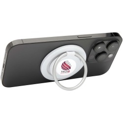 Support de téléphone Albali magnétique en plastique recyclé avec anneau de supportCouleur:Blanc
