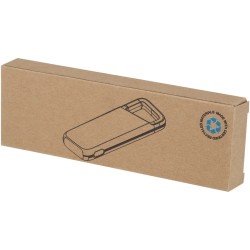 Batterie externe Alkes de 5 000 mAh et 12 W en plastique recyclé résistante à l’eau avec mousquetonCouleur:Blanc