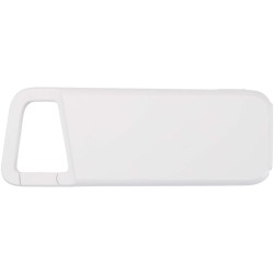 Batterie externe Alkes de 5 000 mAh et 12 W en plastique recyclé résistante à l’eau avec mousquetonCouleur:Blanc
