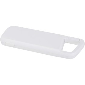 Batterie externe Alkes de 5 000 mAh et 12 W en plastique recyclé résistante à l’eau avec mousquetonCouleur:Blanc