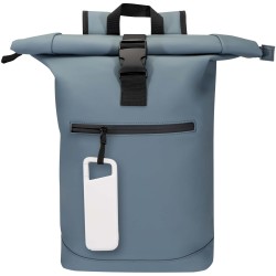 Batterie externe Alkes de 5 000 mAh et 12 W en plastique recyclé résistante à l’eau avec mousquetonCouleur:Blanc