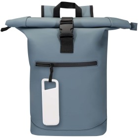 Batterie externe Alkes de 5 000 mAh et 12 W en plastique recyclé résistante à l’eau avec mousquetonCouleur:Blanc