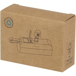 Batterie de secours Alnair Type-C de5 000 mAh et 10 W en plastique recyclé avec support de retournement intégré et câble 2 en 1C