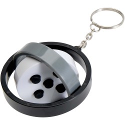 Porte-clés fidget gyroscope en plastique recyclé SpinxCouleur:Noir