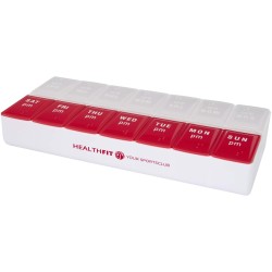 Pilulier semainier multi-vitamines matin/après-midi CycleCouleur:Rouge