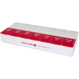 Pilulier semainier multi-vitamines matin/après-midi CycleCouleur:Rouge