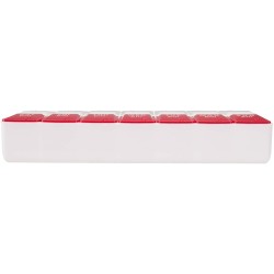 Pilulier semainier multi-vitamines matin/après-midi CycleCouleur:Rouge