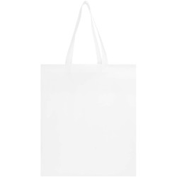 Sac shopping à soufflets EcoSeal non tissé recyclé et certifié GRS de 12 LCouleur:Blanc