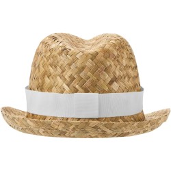 Chapeau de paille PricusCouleur:Blanc / Naturel