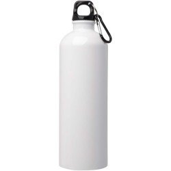 Bouteille d'eau Oregon de 750 ml simple paroi en acier recyclé certifié RCS avec mousquetonCouleur:Blanc