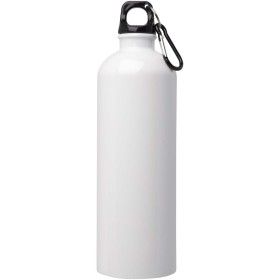 Bouteille d'eau Oregon de 750 ml simple paroi en acier recyclé certifié RCS avec mousquetonCouleur:Blanc
