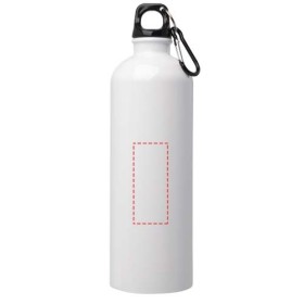 Bouteille d'eau Oregon de 750 ml simple paroi en acier recyclé certifié RCS avec mousquetonCouleur:Blanc