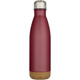 Bouteille d’eau Cove de 500 ml en acier inoxydable isolée sous vide et à double paroi avec détails en liègeCouleur:Rouge