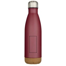 Bouteille d’eau Cove de 500 ml en acier inoxydable isolée sous vide et à double paroi avec détails en liègeCouleur:Rouge