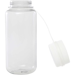 Bouteille sport Ryder de 900 ml en RPET certifié RCS avec couvercle multifonctionsCouleur:Blanc