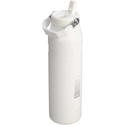 Bouteille d'eau de 1,06 litre avec paille rabattable Stanley IceFlow™ 2.0Couleur:Blanc givré