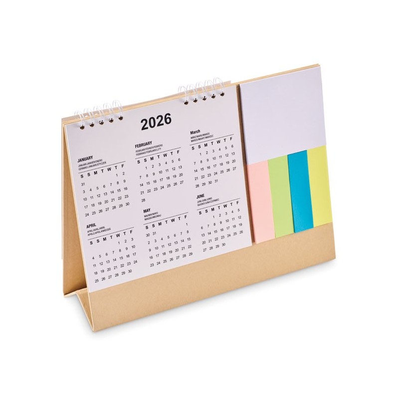 Calendrier de bureau avec mémo CalendooCouleur:Beige