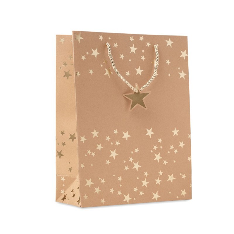 Sac cadeau en papier à motifs SparkleCouleur:Or