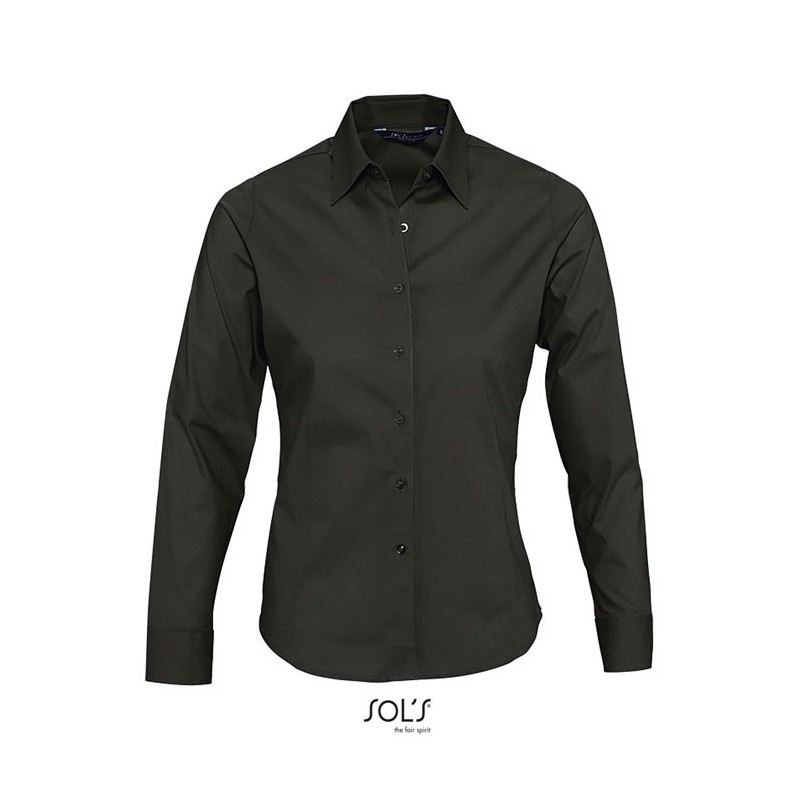 Eden Chemise Femme StretchCouleur:Noir