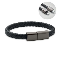 Câble bracelet tressé type C Fauleti ChargeCouleur:Noir