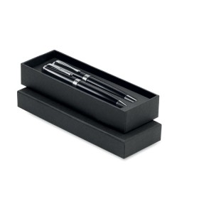Set stylo à bille et roller Lyon SetCouleur:Noir