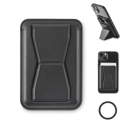 Porte-cartes magnétique en PU LeamagCouleur:Noir
