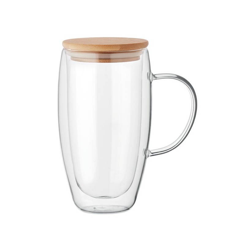 Mug en verre double paroi 450ml Existing NameCouleur:Transparent