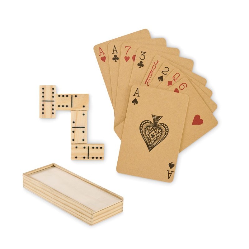 Jeu de dominos et de cartes Domi&CardsCouleur:Bois