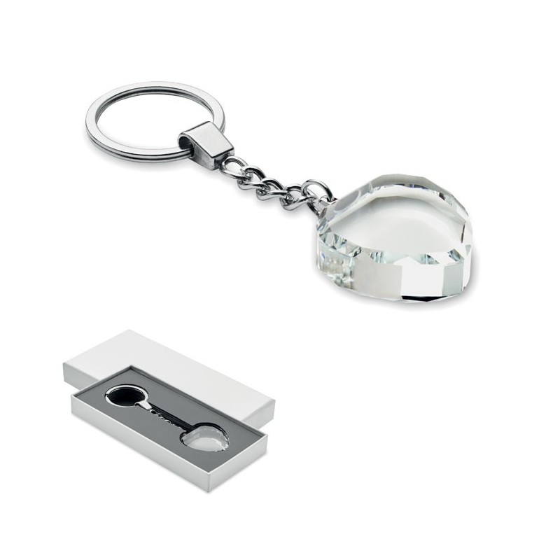 Porte-clés cœur en verre HeartwardCouleur:Transparent