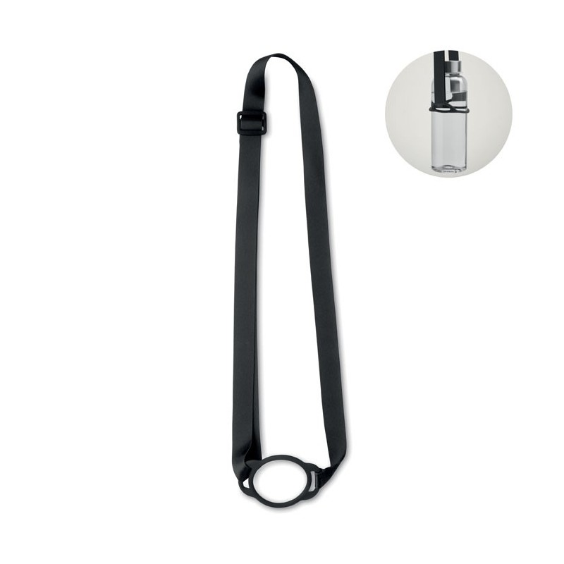 Lanyard porte-gobelet 6cm LancupCouleur:Noir