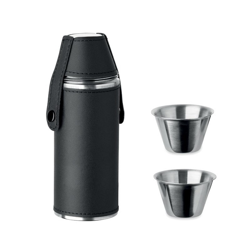 Bouteille avec gobelets CocoonCouleur:Noir