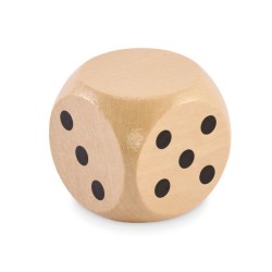 Dés en bois Schima de 5cm dia DadoCouleur:Bois