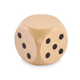 Dés en bois Schima de 5cm dia DadoCouleur:Bois