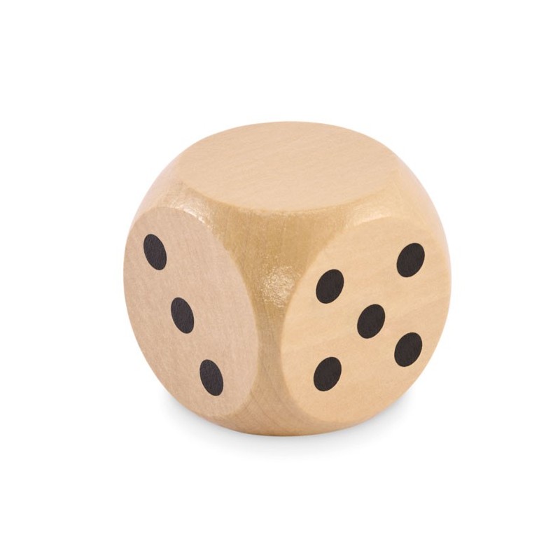Dés en bois Schima de 5cm dia DadoCouleur:Bois