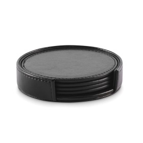 Lot de 4 sous-verres en PU Posa SetCouleur:Noir
