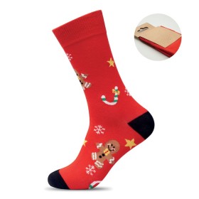Paire de chaussettes de Noël L Soc LargeCouleur:Rouge
